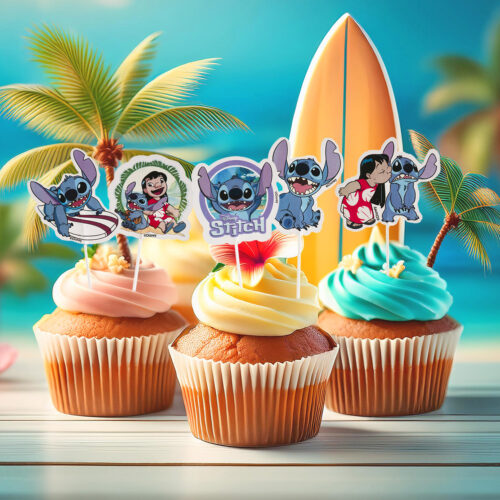 Dekora lilo & stitch cupcake prikkers pk/16 - afbeelding 5