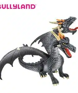 Bullyland figuur - Zwarte Draak met twee Koppen