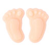 Chocolade decoratie babyvoetjes roze - 2,5 cm - 24 stuks bij cake, bake & love 3