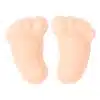 Chocolade decoratie babyvoetjes roze - 2,5 cm - 24 stuks bij cake, bake & love 3