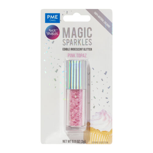 Magic sparkles edible glitter – pink topaz (3g)