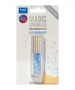 Magic Sparkles Edible Glitter – Blue Aquamarine (3g)
