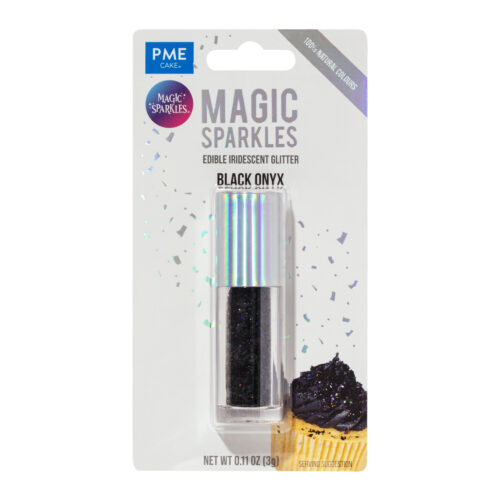 Magic sparkles edible glitter – black onyx (3g)