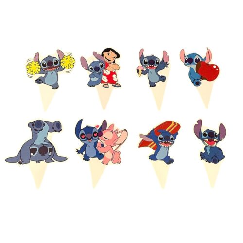 Stitch & lilo cupcake prikkers 24 stuks