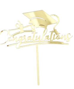 Caketopper Acryl Gold Congratulations