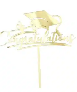 Caketopper Acryl Gold Congratulations