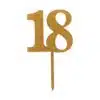 Glitter goud caketopper 18 bij cake, bake & love 3