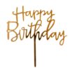 Caketopper happy birthday goud versie 3 bij cake, bake & love 1