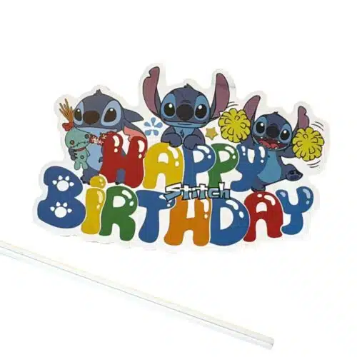 Caketopper happy birthday stitch