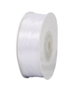 1 Meter Dun Lint voor strikjes Wit 3mm