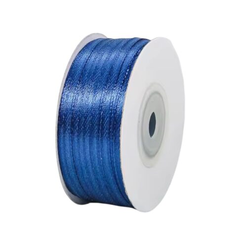1 meter dun lint voor strikjes donker blauw 3mm