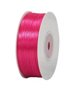 1 Meter Dun Lint voor strikjes Roze 3mm