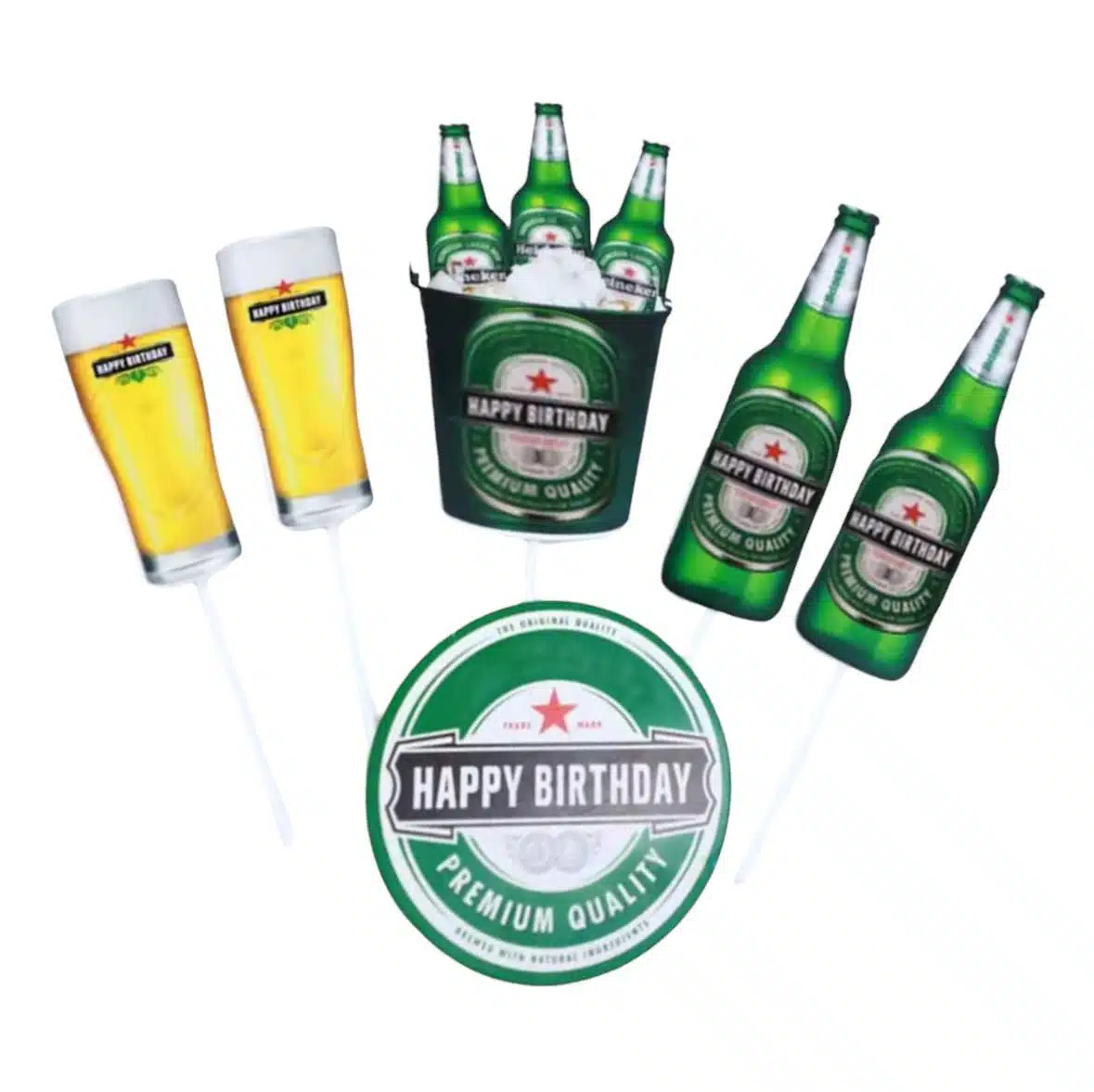 Caketopper 'heineken' bij cake, bake & love 5 Caketopper 'heineken'