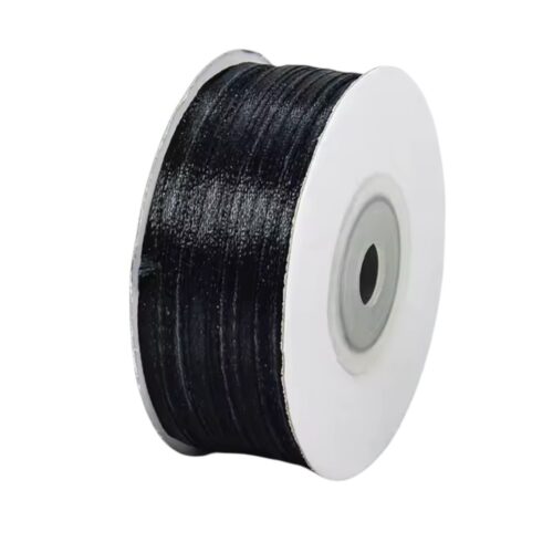 1 meter dun lint voor strikjes zwart 3mm