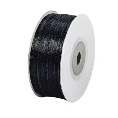 1 meter dun lint voor strikjes zwart 3mm