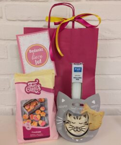 Juf of Meester Cadeautje - Poezen Koekjes Pakket