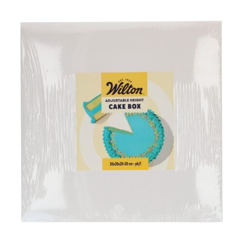 Wilton taartdoos verstelbare hoogte 30x30x20-28 cm