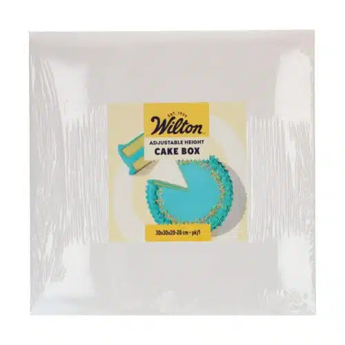 Wilton taartdoos verstelbare hoogte 30x30x20-28 cm