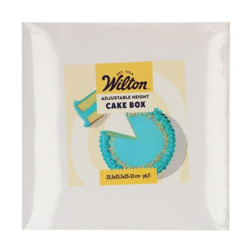 Wilton taartdoos verstelbare hoogte 25,5x25,5x25-33 cm