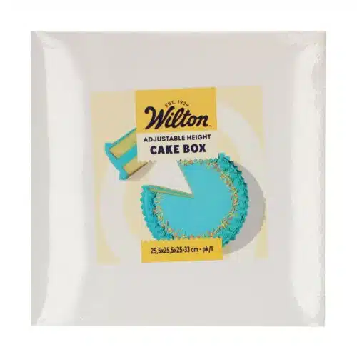 Wilton taartdoos verstelbare hoogte 25,5x25,5x25-33 cm