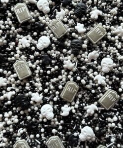 Sprinkley Sprinkles - Black & White Halloween Mix 80 gram