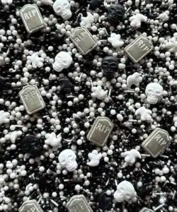 Sprinkley Sprinkles - Black & White Halloween Mix 80 gram