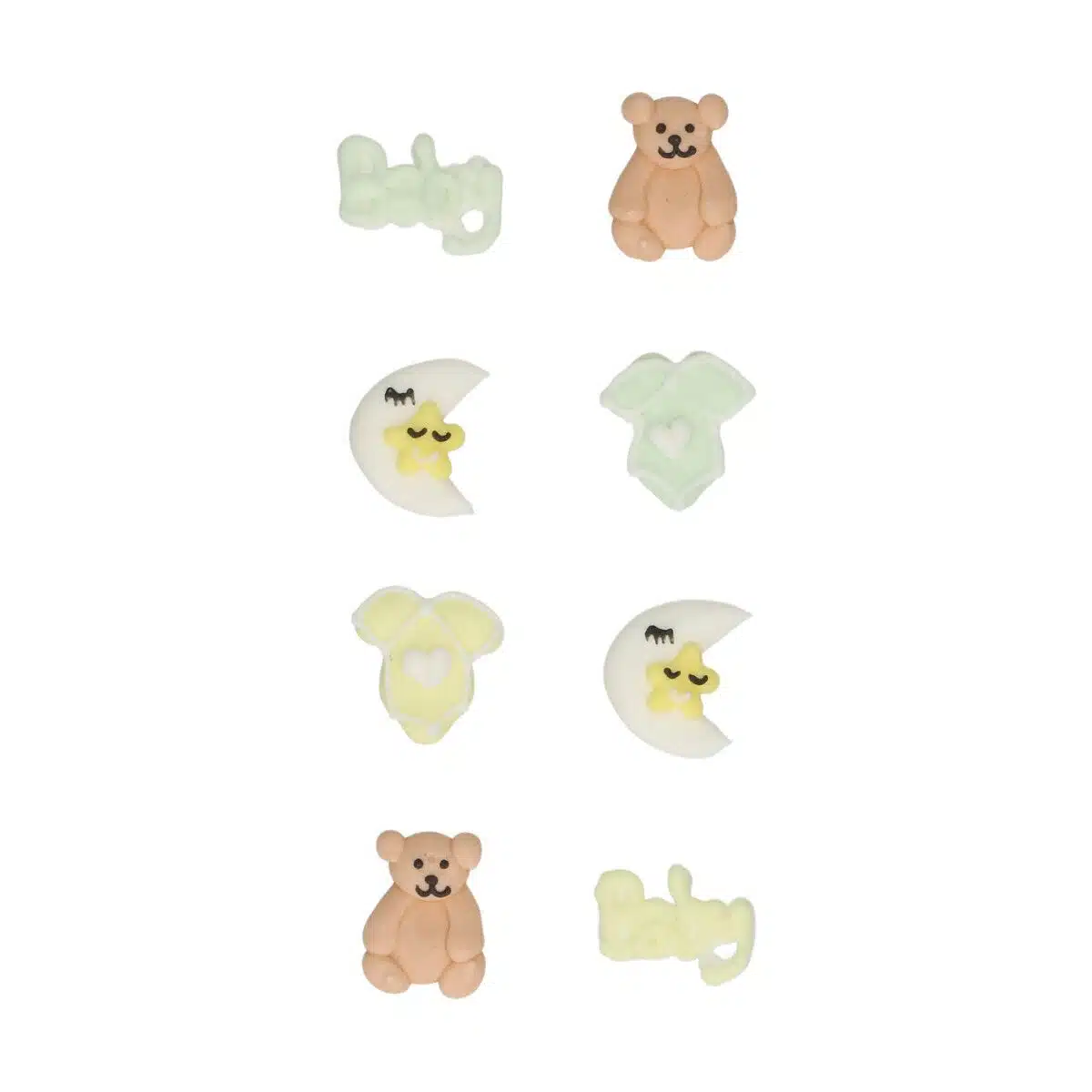 Funcakes suikerdecoraties happy baby set/8 bij cake, bake & love 6 Funcakes suikerdecoraties happy baby set/8 - afbeelding 2