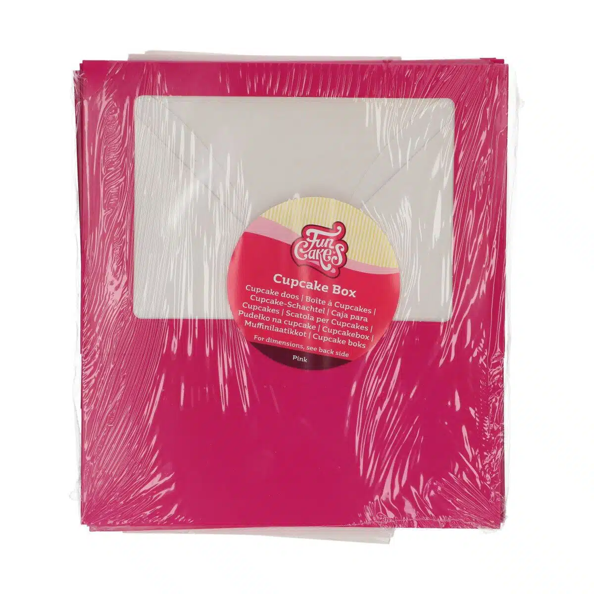 Funcakes cupcake doos 6 – roze pk/3 bij cake, bake & love 5 Funcakes cupcake doos 6 – roze pk/3