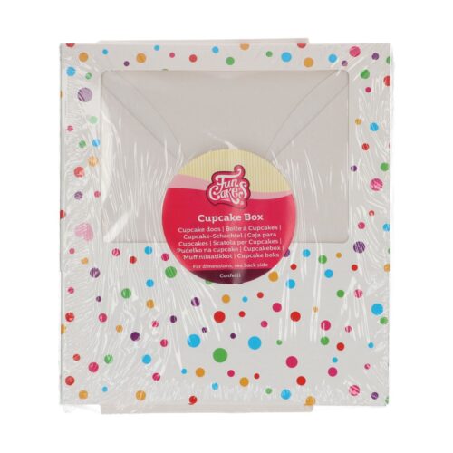 Funcakes cupcake doos 6 – confetti pk/3