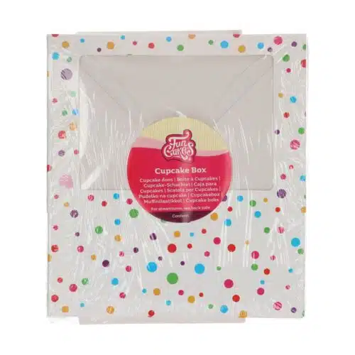 Funcakes cupcake doos 6 – confetti pk/3