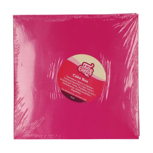 Funcakes taartdoos roze - 25x25x15cm pk/1