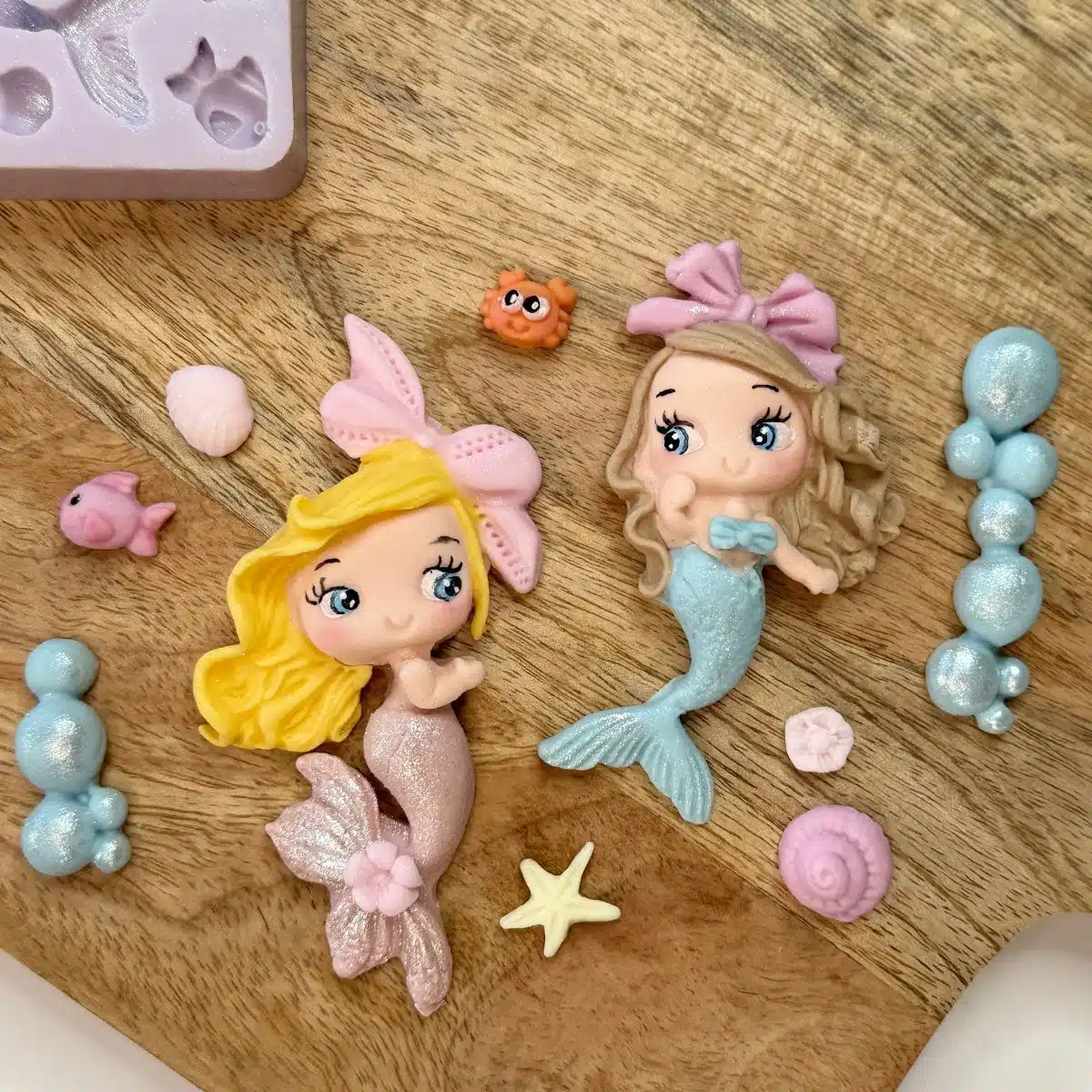 Karen davies siliconen mould - zeemeermin bij cake, bake & love 6 Karen davies siliconen mould - zeemeermin - afbeelding 2