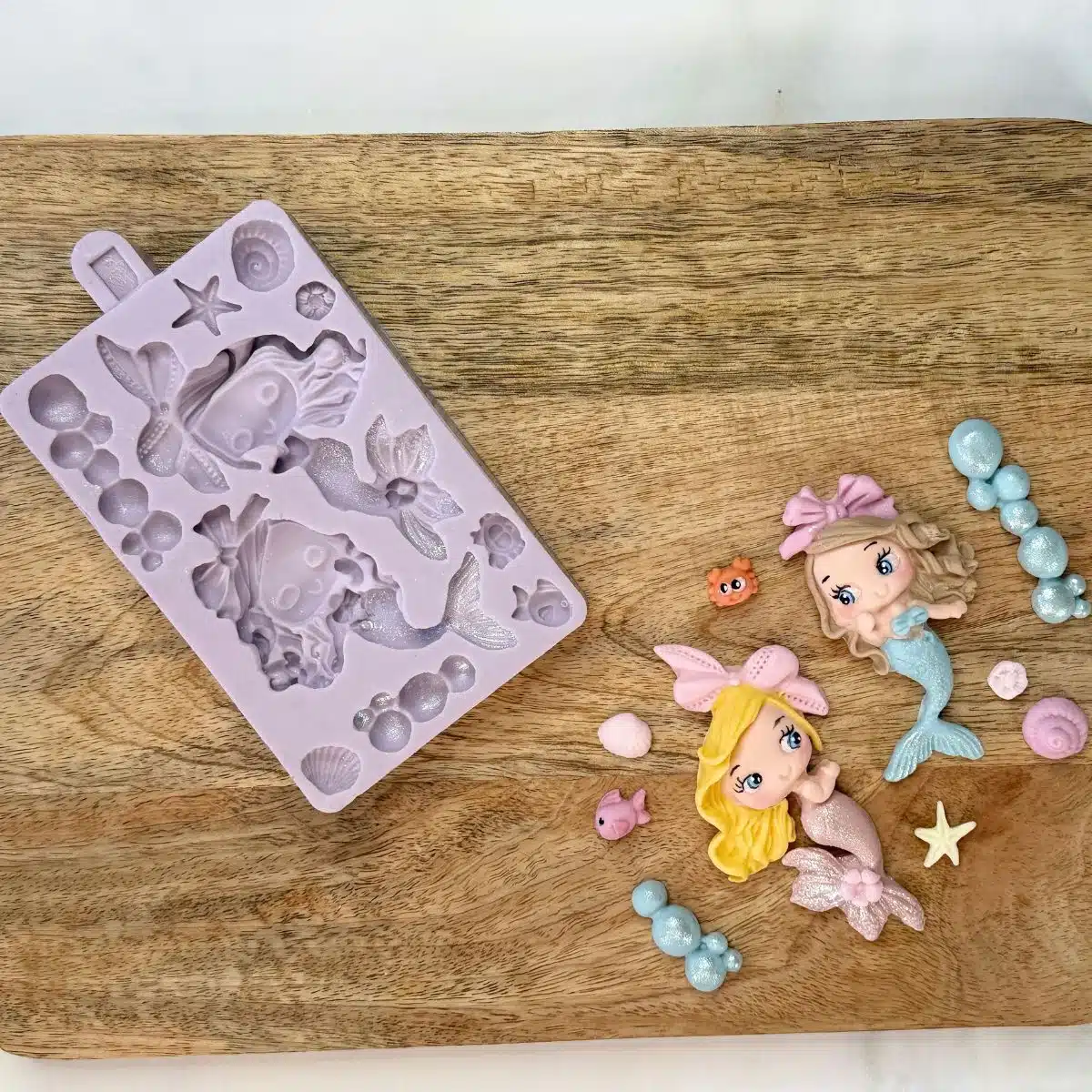 Karen davies siliconen mould - zeemeermin bij cake, bake & love 5 Karen davies siliconen mould - zeemeermin