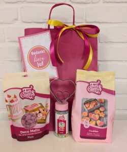 Juf of Meester Cadeautje - Dubbel Hartjes Koekjes Pakket