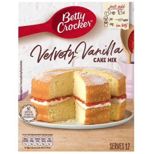 Betty crocker velvety vanilla cakemix 425g