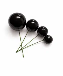 Cake Bubbles Zwart Glans set 4