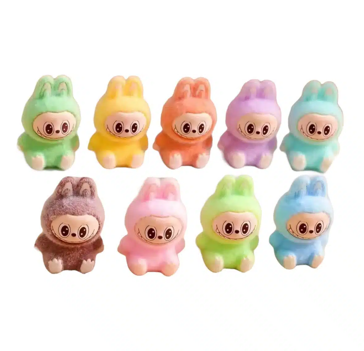 Plastic decoratieset labubu 9 stuks bij cake, bake & love 5 Plastic decoratieset labubu 9 stuks