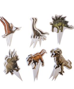Dinosaurus Cupcake Prikkers pk/24