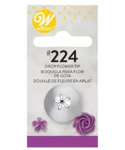 Wilton decorating tip #224 dropflower carded
