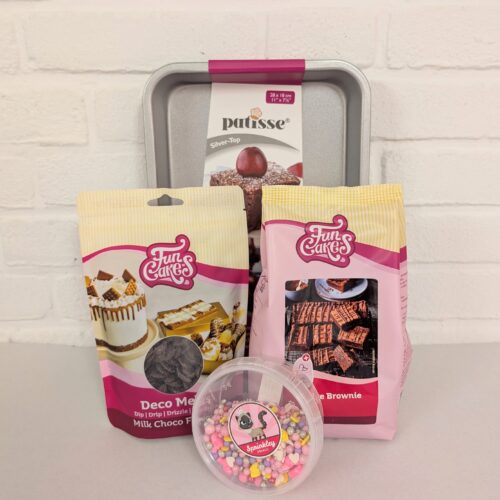 Fudge brownie flamingo pakket