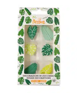 Decora Suikerdecoraties Tropische bladeren 6 stuks