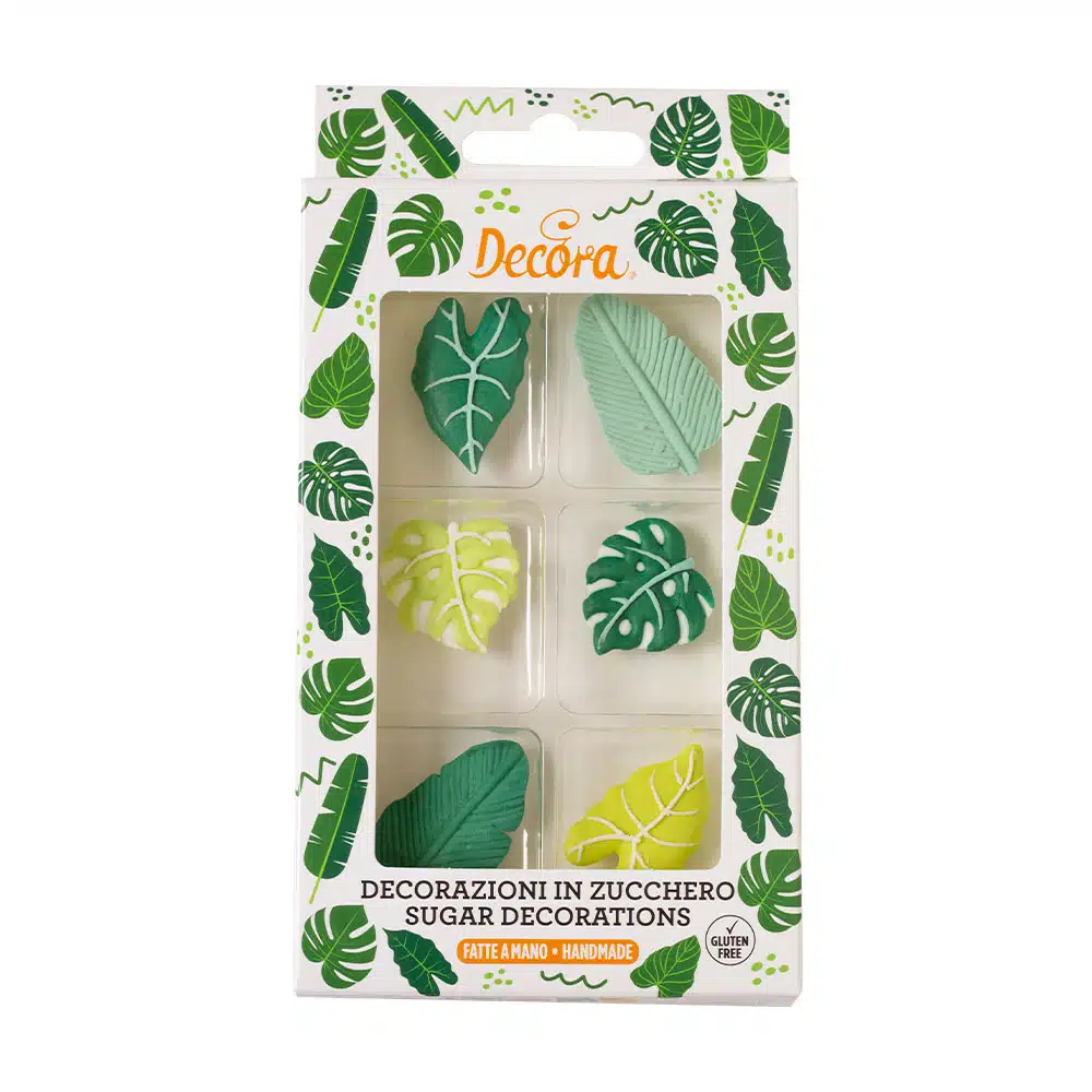 Decora suikerdecoraties tropische bladeren 6 stuks bij cake, bake & love 5 Decora suikerdecoraties tropische bladeren 6 stuks