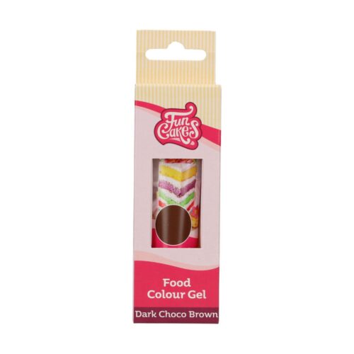 Funcakes food colour gel dark choco brown 30 g