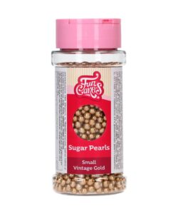 FunCakes Sugar Pearls Small Vintage Gold 80 g