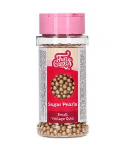 FunCakes Sugar Pearls Small Vintage Gold 80 g