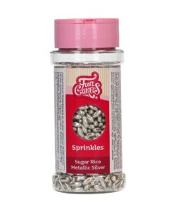 FunCakes Sugar Rice Metallic Silver 80 g