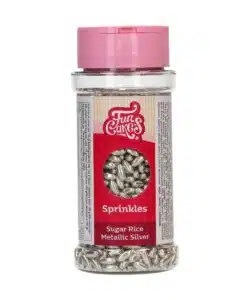 FunCakes Sugar Rice Metallic Silver 80 g