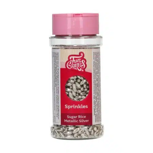 Funcakes sugar rice metallic silver 80 g