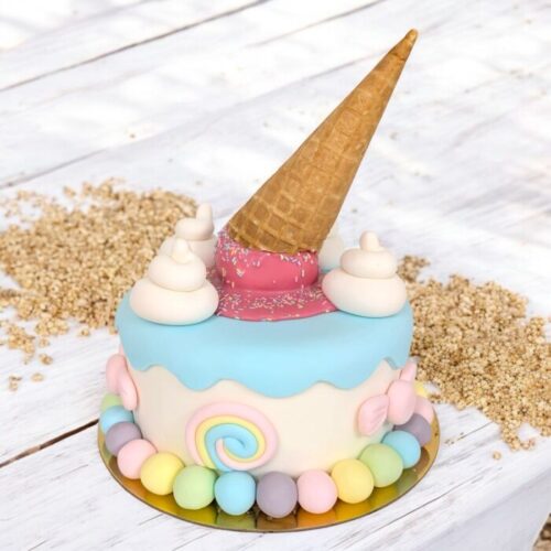 Ouder & kind les mini taartje gesmolten ijsje pastel  - zaterdag 9 augustus 14:00