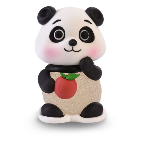 Suikerdecoratie panda met appel